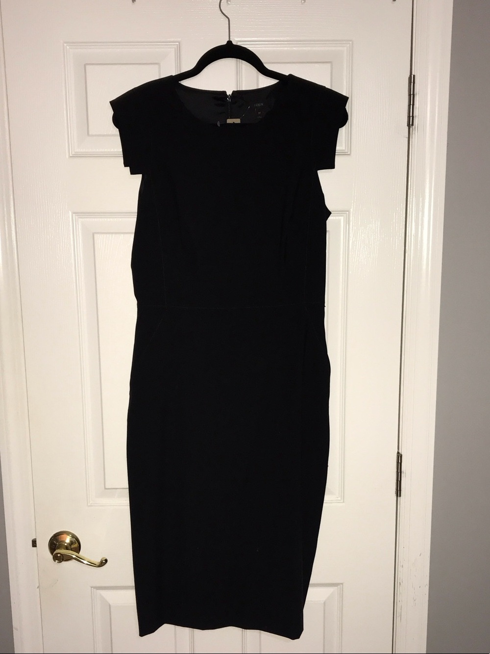 J. Crew Black Midi Sheath Dress